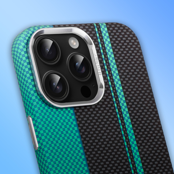 Tok iPhone 16 Pro Max, Carbon Fiber MagSafe, fekete / kék