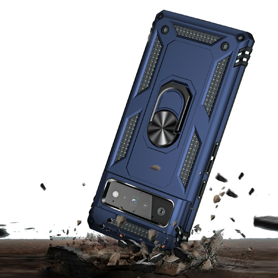 Páncélozott telefontok a Google Pixel 6 Pro, Nox Case Ring, sötétkék