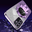 Tok Samsung Galaxy A15 4G / 5G, Glitter Astronaut, lila