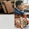CASEME tok Samsung Galaxy S22 Ultra, Leather Wallet Case, barna