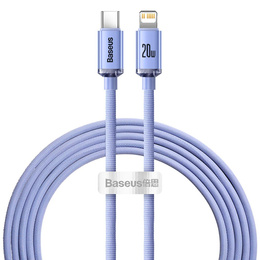 Baseus Crystal Shine USB-C – Lightning kábel, 2,0 m, 20 W, Apple eszközökhöz (Lightning)