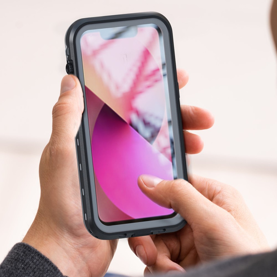 Vízálló tok iPhone 13, Redpepper, MagSafe-hoz, fekete