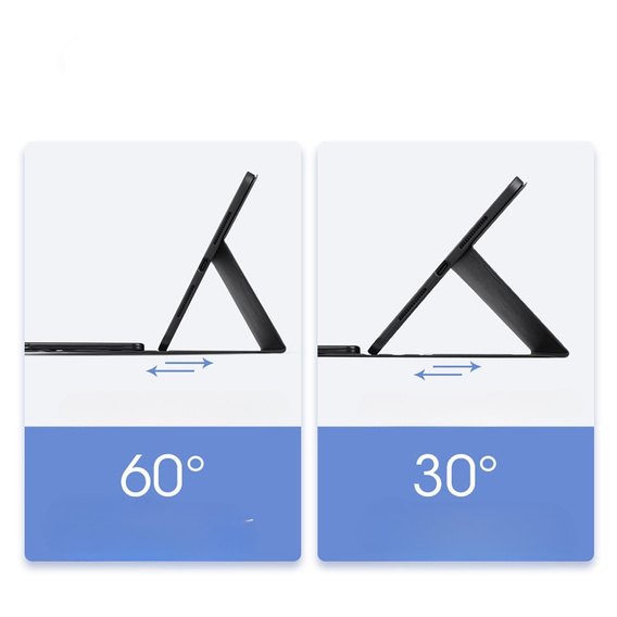 Tok + billentyűzet Apple iPad Pro 11" 5 gen. 2024, Dux Ducis TouchPad Leather Pen Slot, fekete
