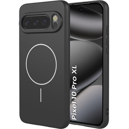 Szilikon tok a Google Pixel 10 Pro XL-hez, MagSafe-hoz, fekete
