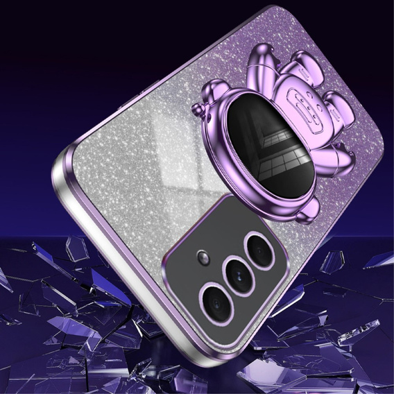 Tok Samsung Galaxy A55 5G, Glitter Astronaut, lila