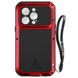 Love Mei Telefontok a iPhone 14 Pro, armored with glass, piros