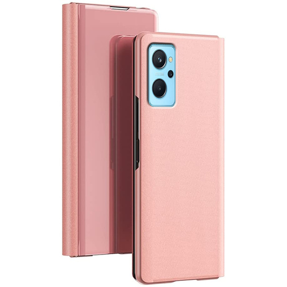 Telefontok a Realme 9i / Oppo A96, Clear View, rózsaszín rose gold