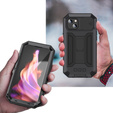 Tojás iPhone 15 Plus, R-JUST CamShield Slide, páncélozott, fekete