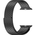 Acél karperec Apple Watch 1/2/3/4/4/5/6/7/8/SE/ULTRA 42/44/45/45/49 MM - Fekete