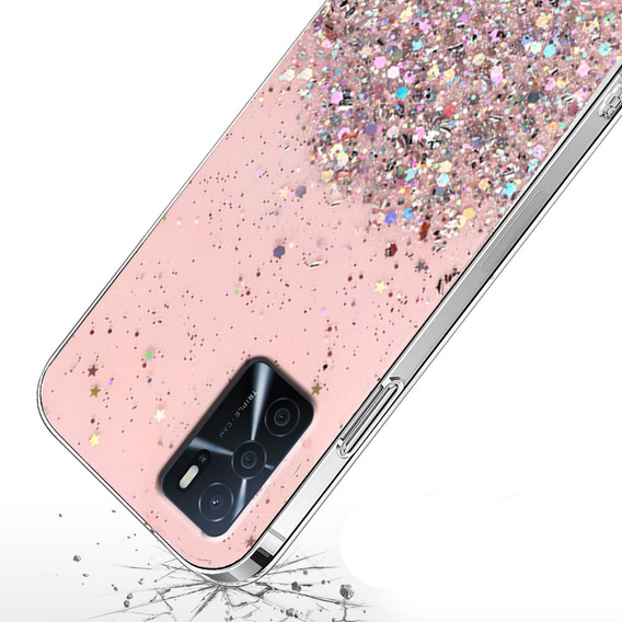 Telefontok a Oppo A16 / A16s / A54s, Glittery, rózsaszín