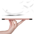 Tok Samsung Galaxy Tab S9 FE+ Plus, Smartcase tolltartóval, rózsaszín rose gold