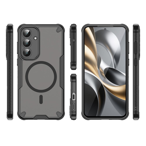 Páncélozott tok Samsung Galaxy S25 FE készülékhez, MagSafe, matt fekete