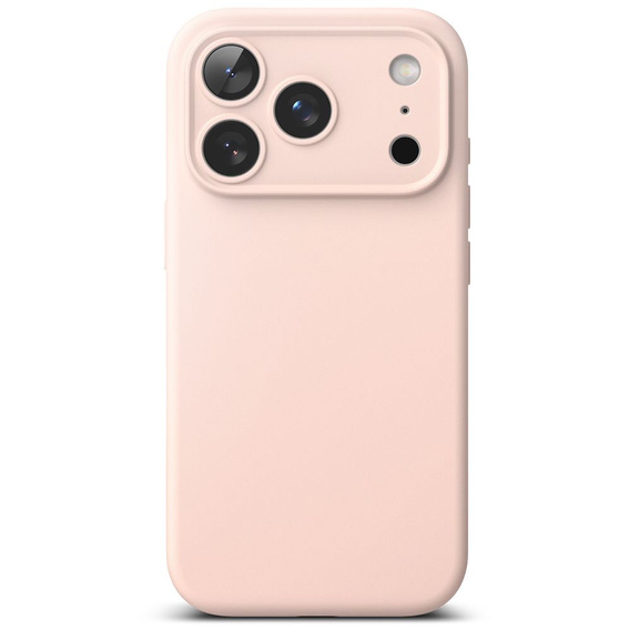 Ringke tok iPhone 17 Pro Max készülékhez, Szilikon mágneses MagSafe, rózsaszín homok