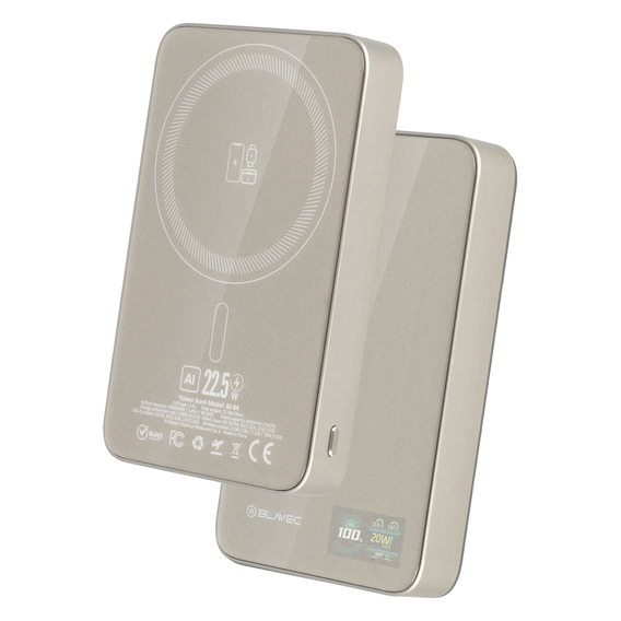 Power Bank 10000mAh Slim 22.5W MagSafe 3 az 1-ben iPhone 12-17, AirPods, Apple Watch és okostelefonok számára induktív töltéssel