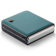 Tojás Samsung Galaxy Z Flip7 FE / Z Flip6, CASEME Litchi Leather, zöld