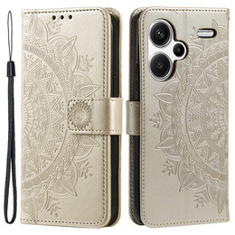 Pattintható tok a Xiaomi Redmi Note 13 Pro+, Mandala, arany