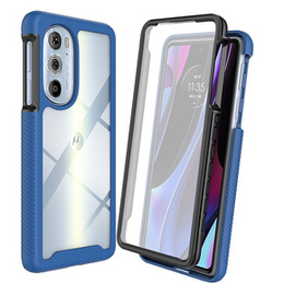 Tok Motorola Edge 30 Pro készülékhez, Shockproof, fóliával, kék