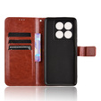Pattintható tok a Xiaomi 14T Pro, Crazy Horse Wallet, barna