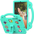 Gyermek tok Samsung Galaxy Tab S6 Lite 10.4 2020/2022 / Tab A7 2020 T500 / T505 / Tab S6 T860/T865, Cute Patterns, állvánnyal, zöld