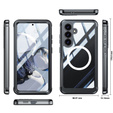 Tok Samsung Galaxy S25 FE-hoz, Shockproof, üveggel, MagSafe-hoz, fekete