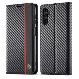 LC.IMEEKE pántos tok Samsung Galaxy A17 5G, szénszálas, fekete