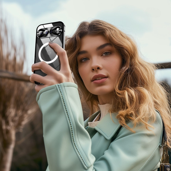 Kameravédő tok Google Pixel 9 Pro, CamShield MagSafe, fekete