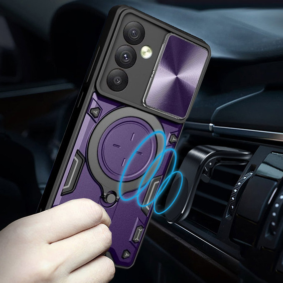 Páncélozott tok Samsung Galaxy A54 5G, CamShield Slide, lila