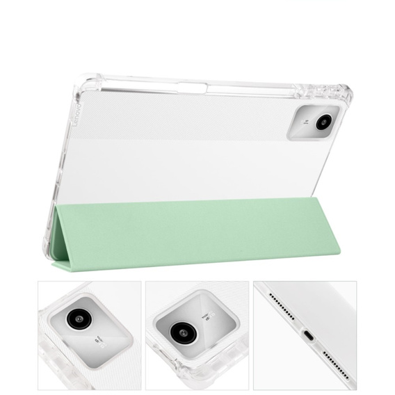 Tok Lenovo Tab M11, Smartcase Hybrid, tolltartó résszel, zöld