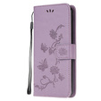 Pattintható tok a Motorola Moto G50, Butterfly, lila