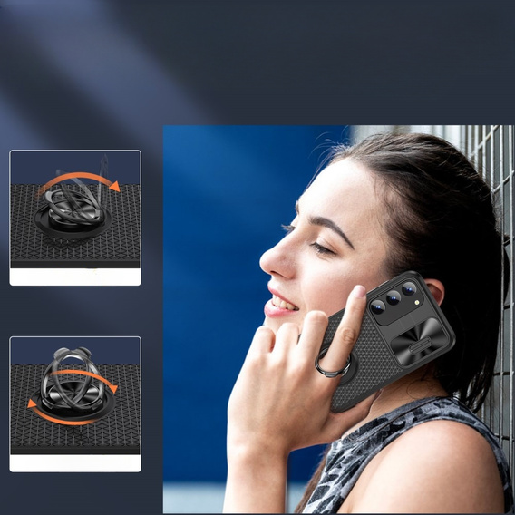 Telefontok a Samsung Galaxy S23, Camera Slide Ring, fekete