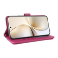 Tok patenttal a Realme 14 Pro+ 5G-hez, Crossbody Leather Wallet, sötétrózsaszín