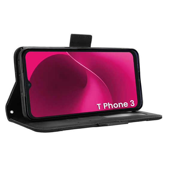 Pattintható tok a T Phone 3 5G, Card Slot, fekete