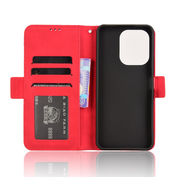 Pattintható tok a Xiaomi Redmi 13, Card Slot, piros