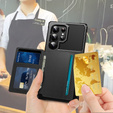 Tok Samsung Galaxy S25 Ultra, Card Holder Kickstand, fekete