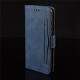 Flap tok Oppo Reno 14, kártya slot, pénztárca, tengerészkék