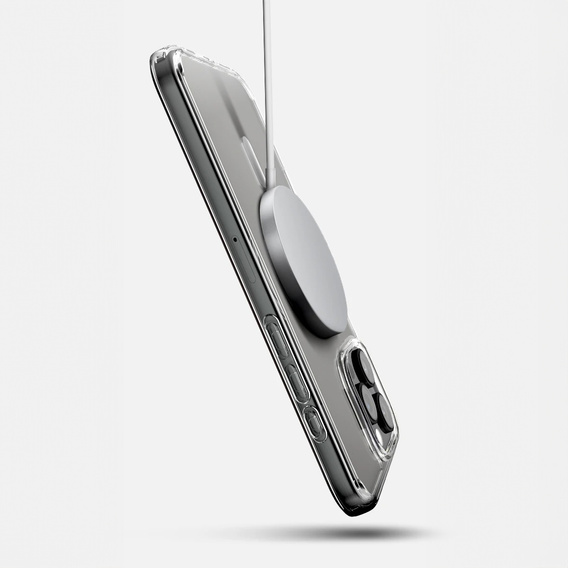ERBORD MagSafe tok iPhone 16 Pro-hoz, aktív gomb, átlátszó + üveg a képernyőhöz