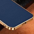 Telefontok a Samsung Galaxy S22+ Plus, Cowhide Leather, kék