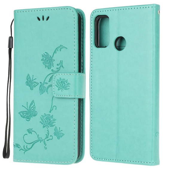 Pattintható tok a Motorola Moto G30 / G10, Butterfly, kék