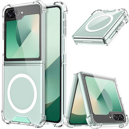 Telefontok a Samsung Galaxy Z Flip7 FE / Z Flip6, Dropproof MagSafe, átlátszó