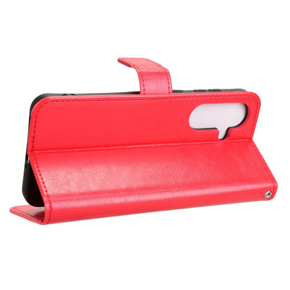 Pattintható tok a Samsung Galaxy A56, Crazy Horse Wallet, piros