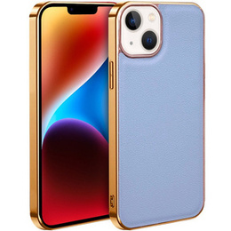 Telefontok a iPhone 14 Plus, Cowhide Leather, kék