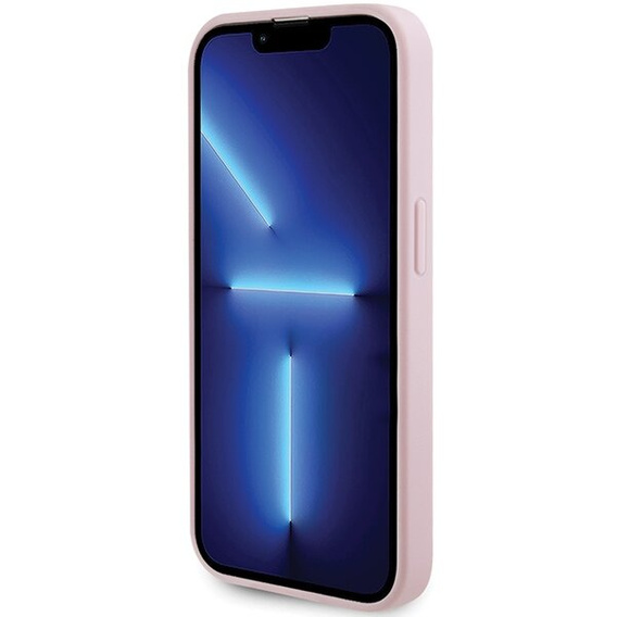 GUESS Telefontok a iPhone 14 Pro, Saffiano MagSafe, rózsaszín