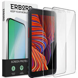 2x edzett üveg a Samsung Galaxy Xcover 5, ERBORD 9H Hard Glass a képernyőn