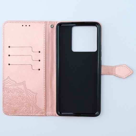 Pattintható tok a Xiaomi 13T / 13T Pro, Mandala, rózsaszín rose gold