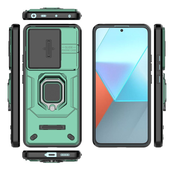 Telefontok a Xiaomi Redmi Note 13 Pro 5G, KickStand Camera Lens, zöld