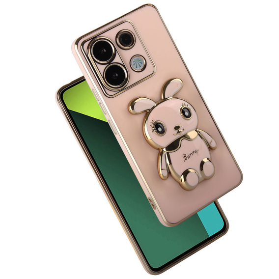 Tok Xiaomi Redmi Note 13 Pro 5G, Rabbit, rózsaszín + Edzett üveg 9H