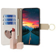 Flip tok Samsung Galaxy M15 5G, Wallet Zipper Pocket, tükörrel, fehér