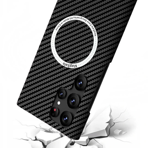 Telefontok a Samsung Galaxy S23 Ultra, Magsafe Slim Carbon, fekete