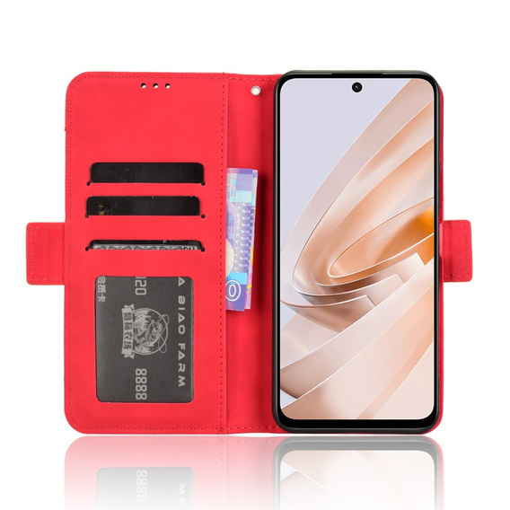 Pattintható tok a Xiaomi Redmi 13, Card Slot, piros
