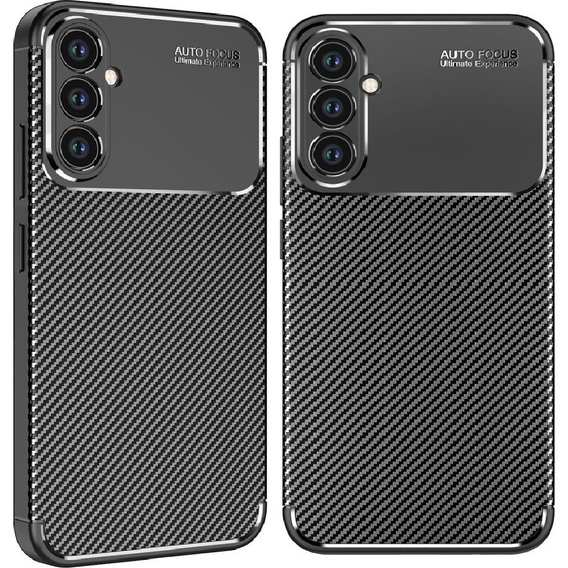 Szilikon tok a Samsung Galaxy A17 5G készülékhez, kameravédelemmel, fekete színben